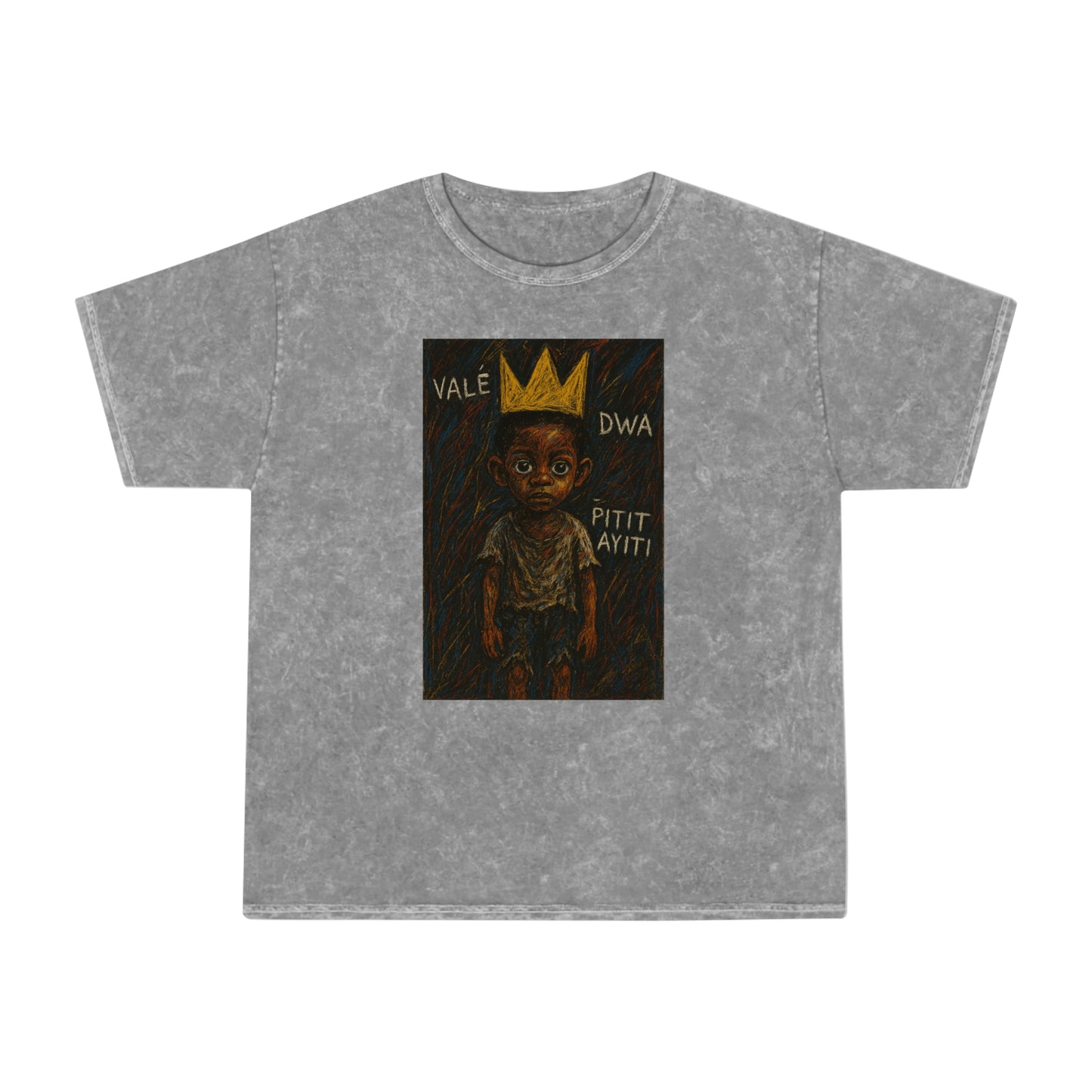 Unisex Mineral Wash T-Shirt - Pitit Ayiti Graphic Tee
