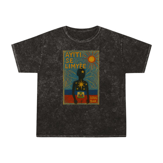 Unisex Mineral Wash T-Shirt - Soul Sak Collection - Haitian Culture Art